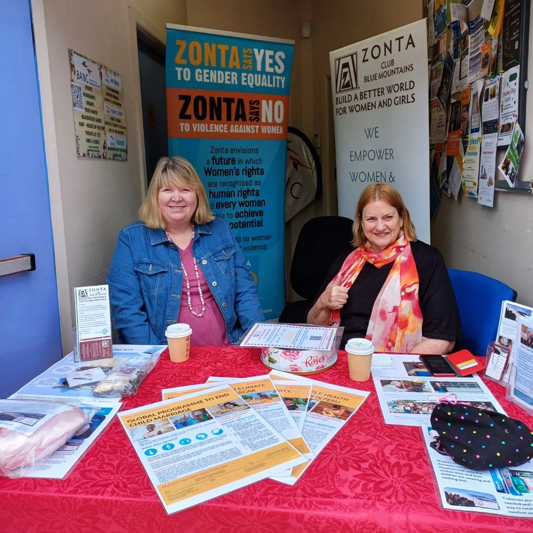 Zonta stall at Glenbrook Rotary Markets